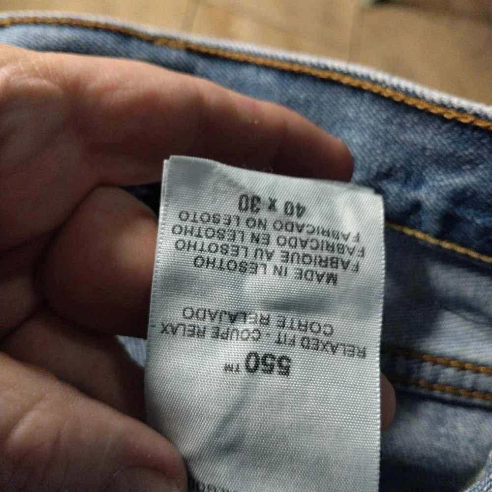 Levis 550 Relaxed Fit Jeans Mens 40x30 Medium Wash Blue Denim Tapered Leg